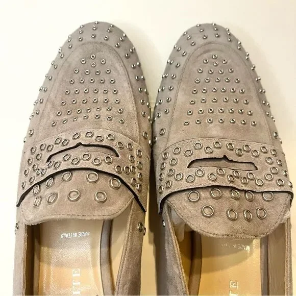 Ron White Kaysen Cashmere Suede Studded Loafer in Gray Size 9‎ (39.5) NWOB - Picture 7 of 10